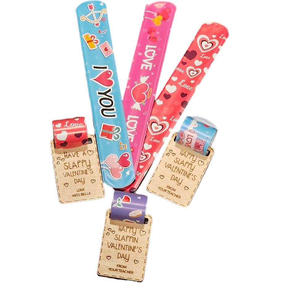 Valentine's day cards - slap bracelets