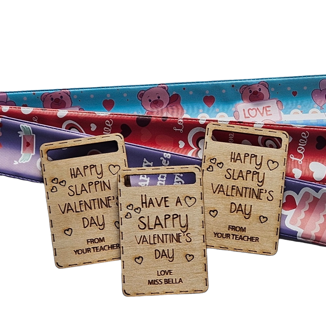 Valentine's day cards - slap bracelets