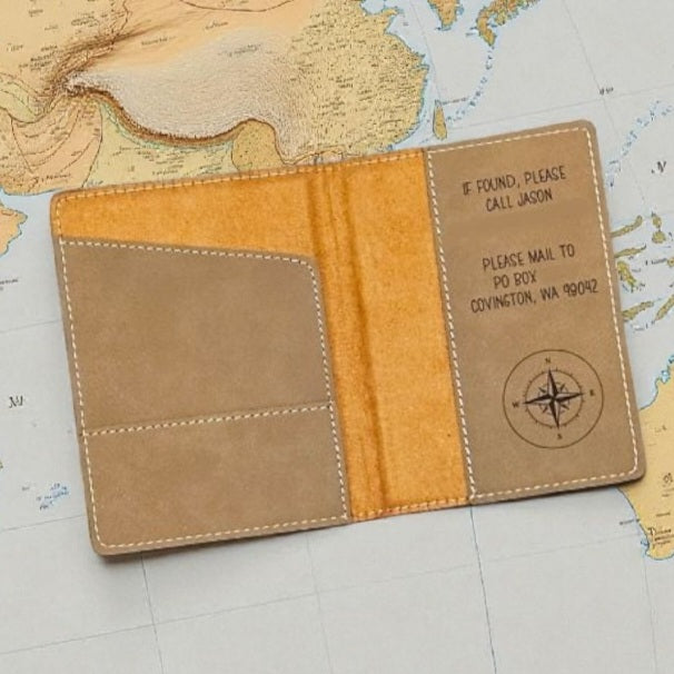 Personalized Travel Accessories Set – Passport Cover & Luggage Tag