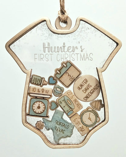 Ornament - Baby's first Christmas - shaker ornament