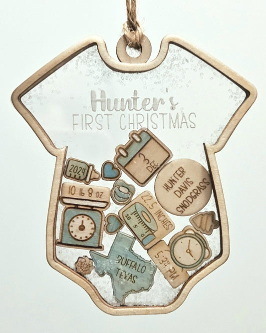 Ornament - Baby's first Christmas - shaker ornament