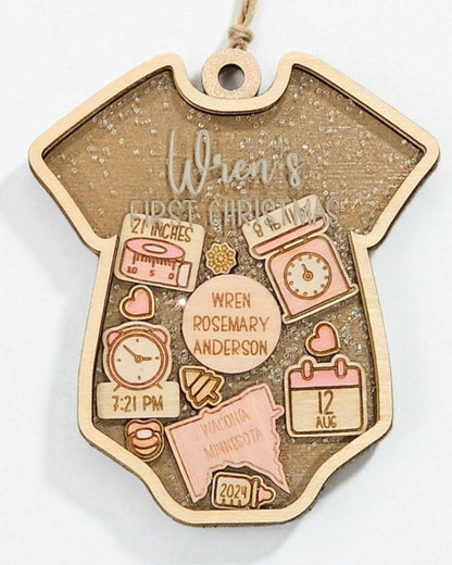 Ornament - Baby's first Christmas - shaker ornament